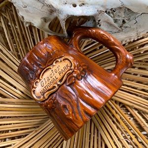 Vintage Glacier National Park Treasure Craft Mug